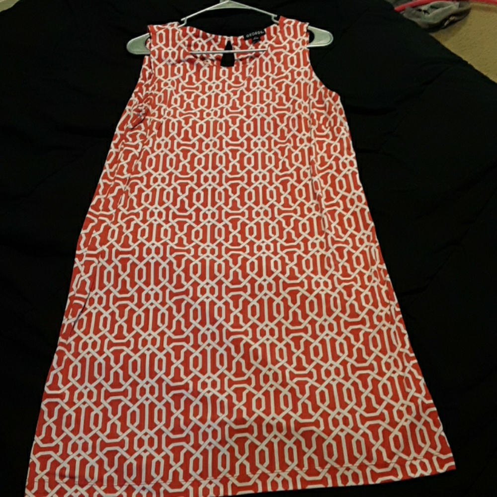Red and White Dress.